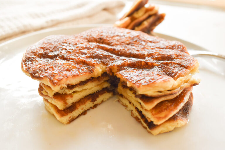 high protein pancakes made with cottage cheese and almond flour